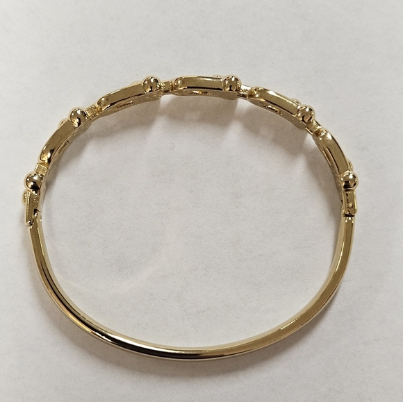 NEW ✨️ Gold-Tone Stainless STEEL U-Shaped Horseshoe Bangle Bracelet - Picture 5 of 12